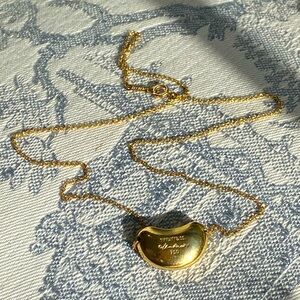 Elsa Peretti Bean design vintage extra large 18k gold necklace 18mm